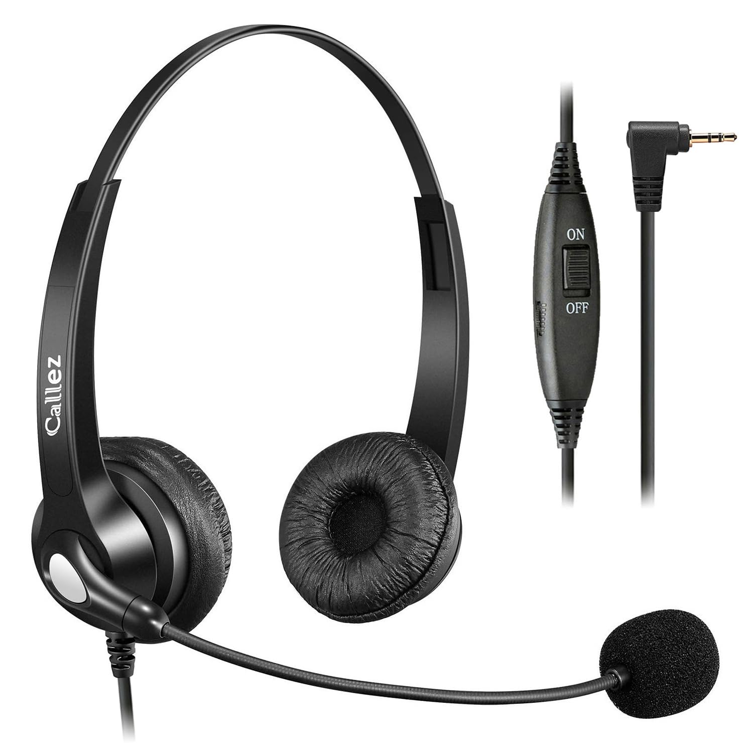 USB Headset with ENC Dual Noise Cancelling Microphone for Laptop PC, Stereo Wired Computer Headphone with Teams Call Button for Teams Online Meeting Home Office Call Center Business Course - Gray