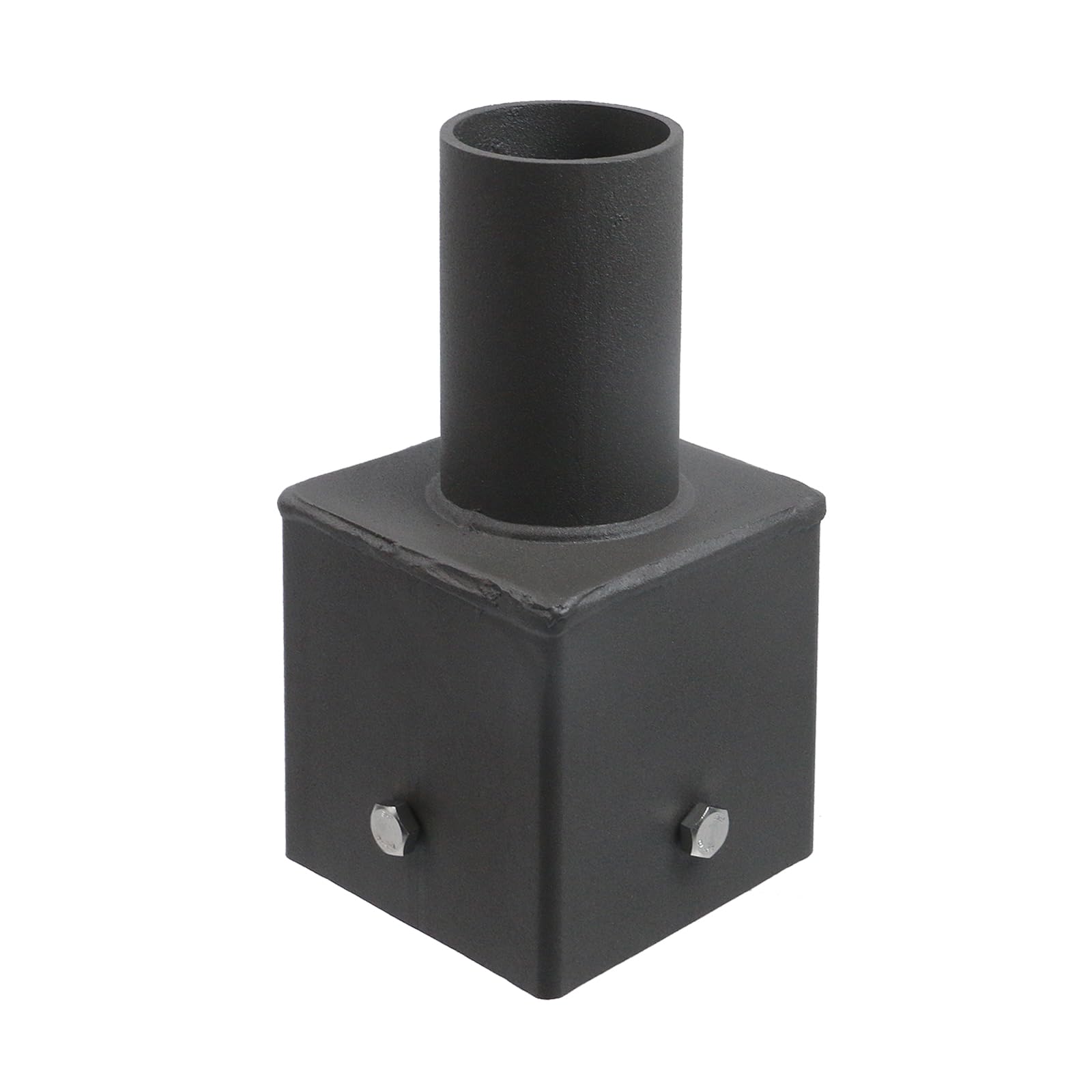 Photo 1 of Geesatis 1Pcs Square Tenon Adapter,2-3/8" Light Pole Tenon Adapter,I.D 4” Metal Square Slip Fitter Adapter for Outdoor Lighting Street Light Parking Lot Light