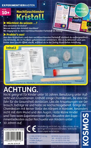 KOSMOS 659127 - Nachtleuchtender Kristall, Entdecke sein magisches Leuchten, Kristalle selbst züchten, Experimentierset… – Bild 3