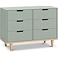 DaVinci Marley 6 Drawer Double Dresser in Light Sage and Honey, GREENGUARD Gold Certified
