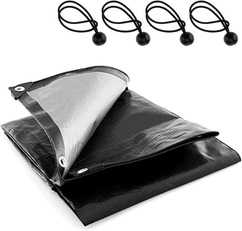 SolaDirect 2 x 3 m Heavy-Duty Tarpaulin 235 GSM with 4 Ball Bungees