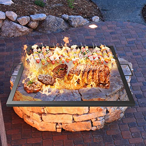 VEVOR Square Fire Pit Grate, 40 x 40 inch Fire Pit Grill Grate, XMarks