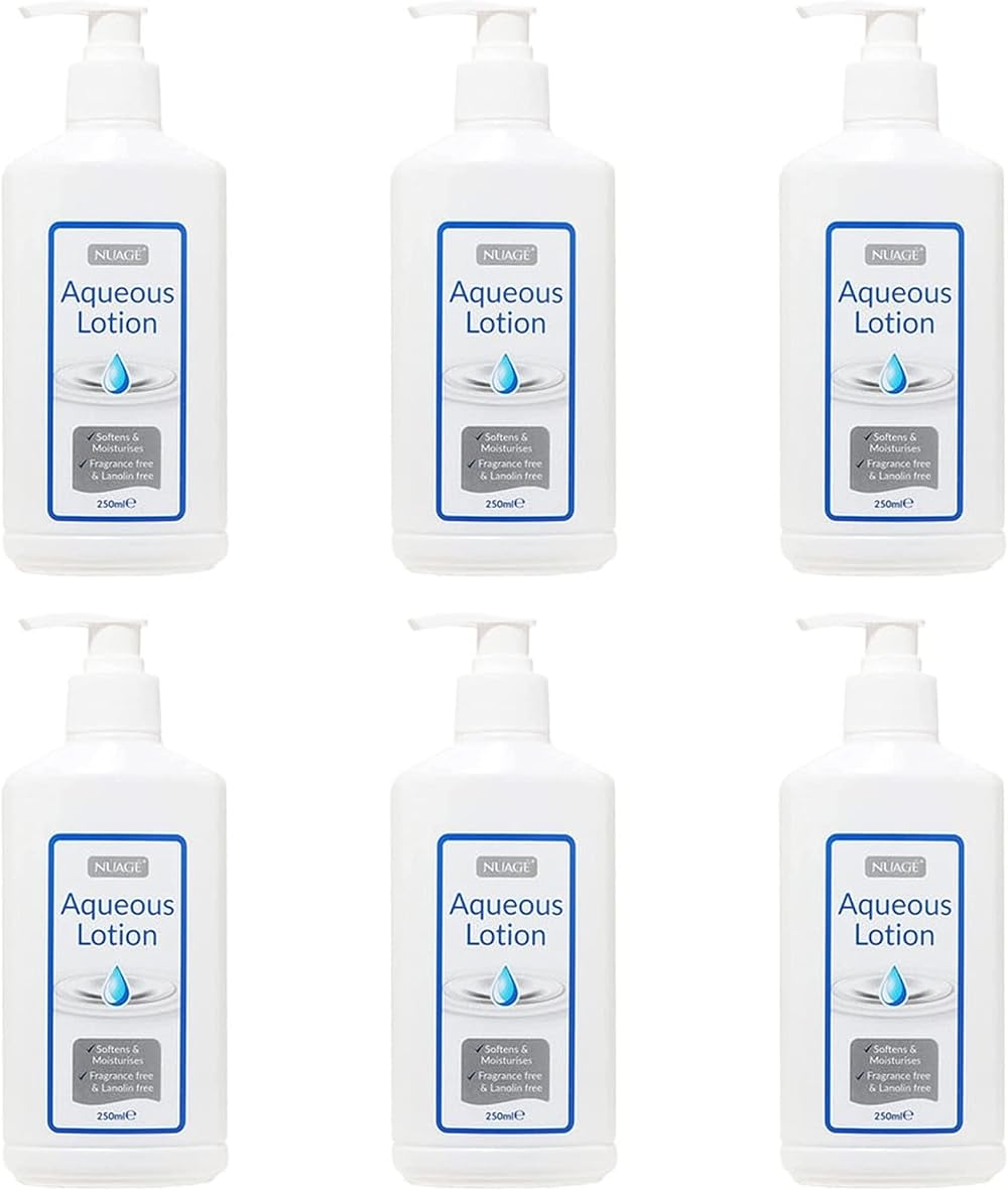 OnlineStreet Aqueous Cream 250ml Pack of 6 Dry Skin Moisturizer Lanolin