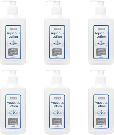 OnlineStreet Aqueous Cream 250ml Pack of 6 Dry Skin Moisturizer Lanolin