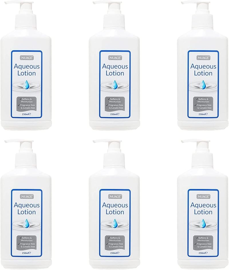OnlineStreet Aqueous Cream 250ml Pack of 6 Dry Skin Moisturizer Lanolin
