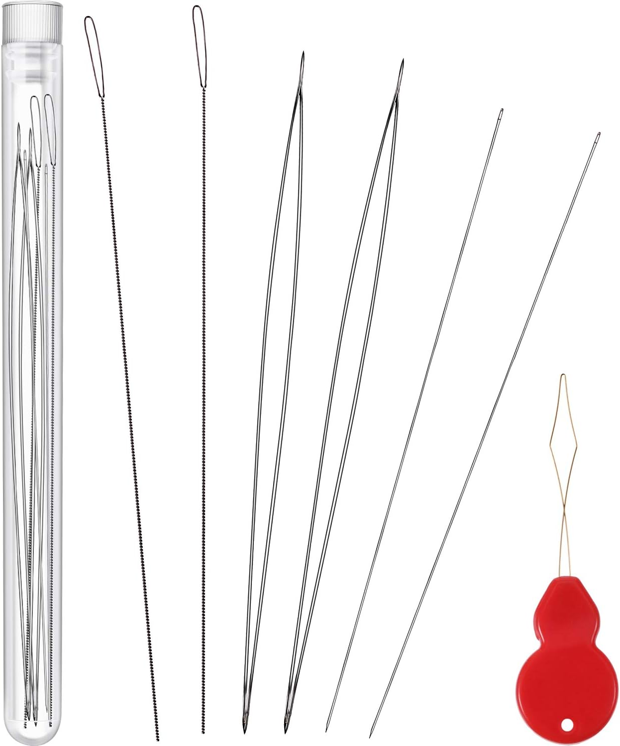 Chuangdi 6 Pieces Stainless Steel Large Big Eye Collapsible Embroidery