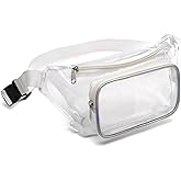 Clear Purses for Women - Stadium Approved Fanny Packs, Belt Bags, Crossbody Bags (White)