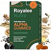 10-in-1 Alpha Gummies for Men – 4000 mg Himalayan Shilajit with Tongkat Ali & Maca – 75% Fulvic Acid, Sugar-Free Vegan Energy and Vitality Support, 85+ Trace Minerals, 60 Count