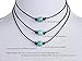 Barch Single Turquoise Choker Necklace on Black Leather Cord