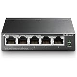 TP-Link TL-SG1005P V2 or later | 5 Port Gigabit PoE Switch | 4 PoE+ Ports @65W | Desktop | Plug & Play | Sturdy Metal w/ Shie