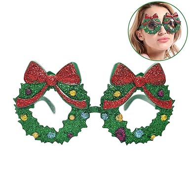 Zoylink Weihnachtsgläser Kostüm Gläser Kranz Geformte Party Favors Gläser