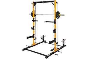 Altas Strength 3035 Half Smith Machine 1000 lbs Weight Capacity with Accessories for Versatile Workouts Squat Training Weight Lifting Light Commercial Strength Training Power Cages Easy Assembly
