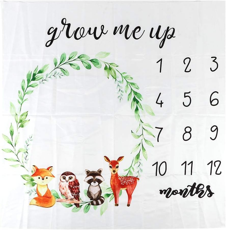 Napravi Rs Bebe Milestone Blanket Growth Record Blanket Accessoires De Photographie De Jeu Tapis De Jeu Nouveau Ne Douche Cadeau Ameublement Et Decoration Literie Et Linge De Maison