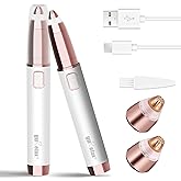 gurelax Electric Eyebrow Razor for Women,Eyebrow Hair Remover, Painless Eye Brow Trimmer Shaper with LED Light, USB Rechargeable, Eye Brow and Face Epilator as Stockings Stuffers