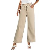 GRAPENT Wide Leg Jeans for Women Stretch High Wasited Elastic Waist Bell Bottom Baggy Y2K Pants