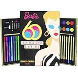 Bendon Publishing Barbie Coloring Book for Adults Relaxation Set ~ Advanced Barbie Coloring Book Set Featuring Barbie's Iconic Looks Through The Years with Deluxe Art Set (Barbie Coloring Books)