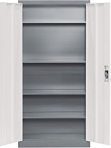 Workplace Depot Steel Storage Cabinet 1850mm Grey 4 Shelves Lockable view 4