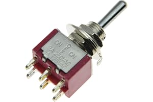 SALECOM ELECTRONICS CO. SALECOM 5pcs DPDT 3 Way ON OFF ON Guitar Mini Toggle Switch Car/Boat Switches