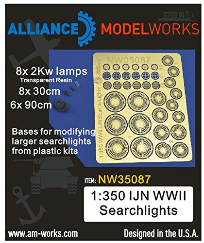 Alliance Model Works 1:350 IJN WWII Searchlights Detail Set #NW35087