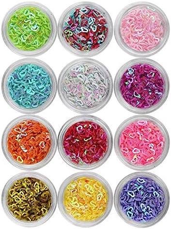 Cilected Various Shapes Styles Glitter Confetti 2.46oz/70g Sequins For DIY Crafts Nail Art And Festival Decoration 16 Different Random Colors