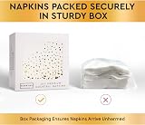 The Essential Concierge Cocktail Napkins 100 Pack 5x5 3-Ply Silver Gold view 8