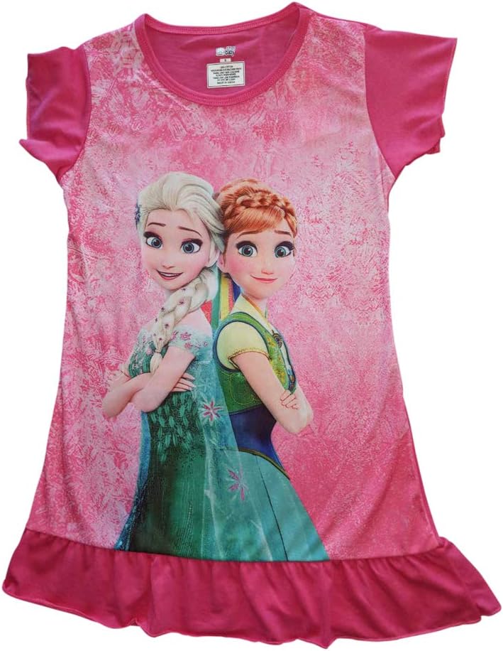 Disney Princess Frozen Elsa Anna Pajamas Dress for Girls Toddler Kids Children's Clothes for Party Casual