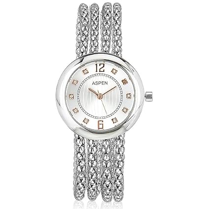 Aspen Analog Silver Dial Womens Watch - AP1728