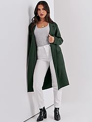 ANRABESS Long Cardigans for Women Lapel 2023 Fall
