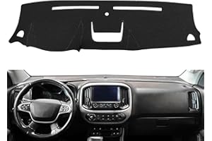 Fcovergurus Dash Cover Mat Custom Fit for Chevy Chevrolet Colorado/GMC Canyon, Dashboard Cover Pad Carpet Protector Without Headup Display(Black) F172