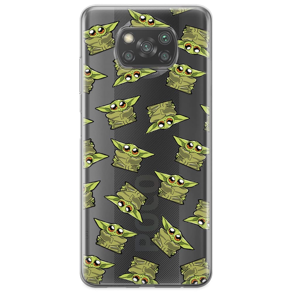 ERT GROUP mobile phone case for Xiaomi POCOPHONE X3 original and officially Licensed Star Wars pattern Baby Yoda 008 optimally adapted to the shape of the mobile phone, partially transparent
