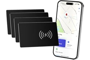 JTD 4 Pack Smart Card Wallet Tracker, Wireless Charging Tracker Card 1.6mm Thin Finder with Apple Find My (iOS Only) for Child Backpacks, Wallets, Business, Passport