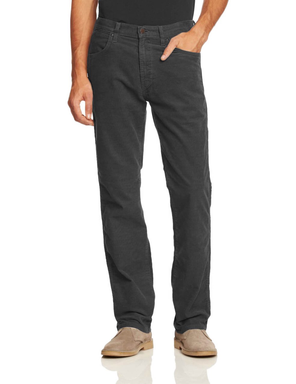 Wrangler Mens Arizona Stretch Straight Trousers 42w X 32l Grey