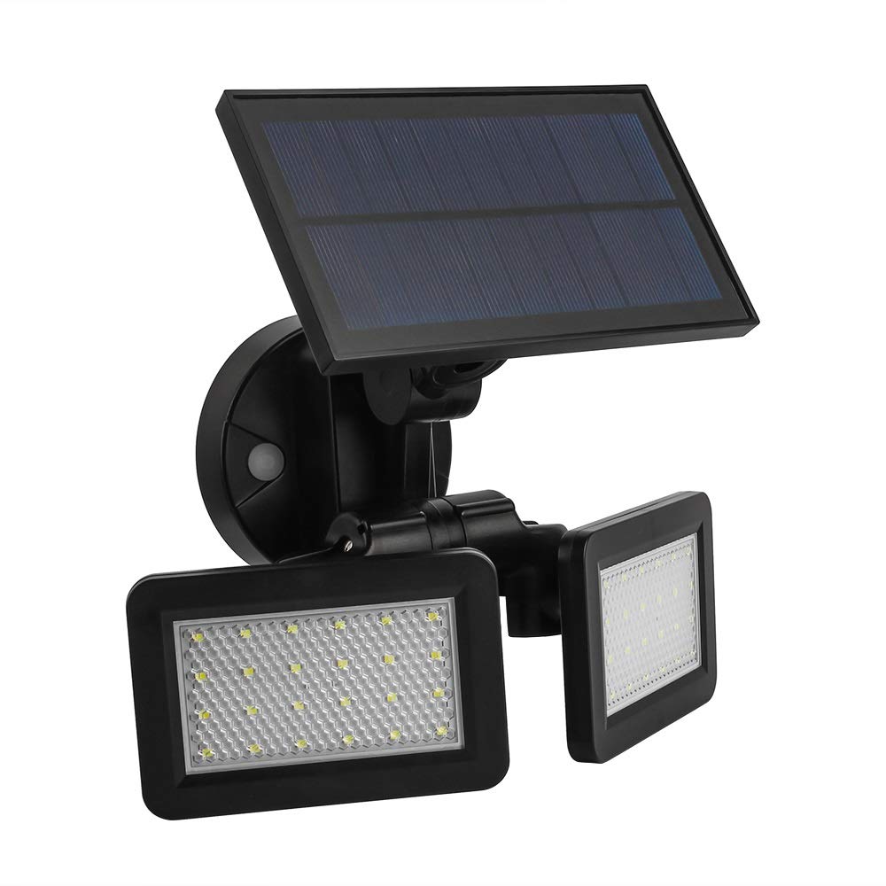 Dual-Head LED Wall Pack, IP65 Solar Wall Light Waterproof, 6000K Motion Sensor Radar Induction Security Flood Light Rotatable, Double Head Adjustable LED Light Garden Fencing Outdoor, EMANER