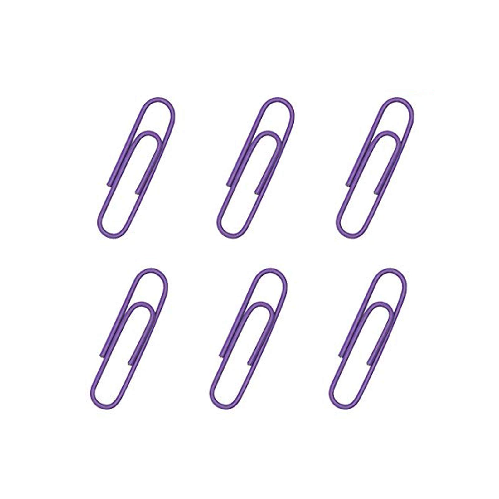 50 Pack Extra Large 4 Inches Long Paper Clips Jumbo (100mm)- Vinly Coated Office Supply Accessories - Cute Paper Needle - Smooth Bookmark(Purple)