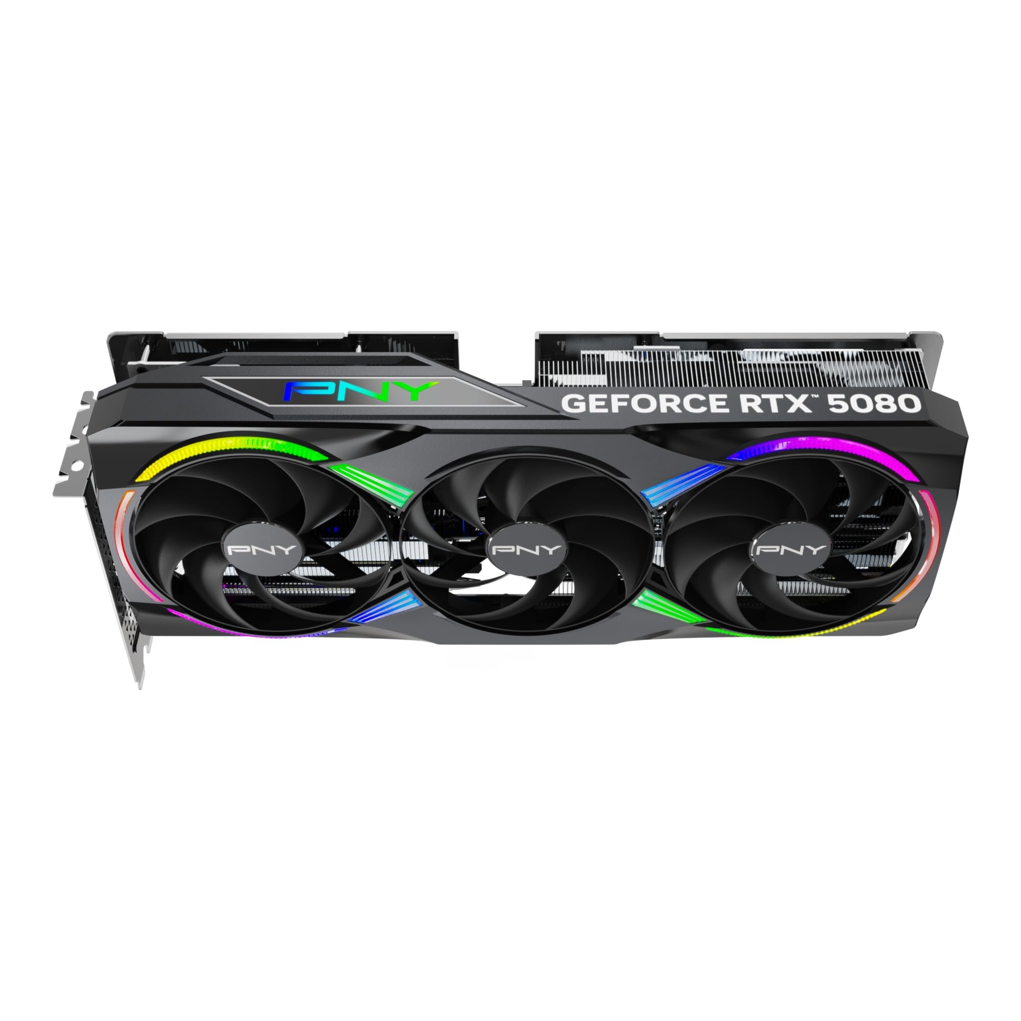 PNY NVIDIA GeForce RTX? 5080 16GB ARGB Overclocked Triple Fan Graphics Card (DLSS 4, PCIe 5.0, HDMI/DP 2.1, 2.9-Slot, Epic-X? RGB Lighting)