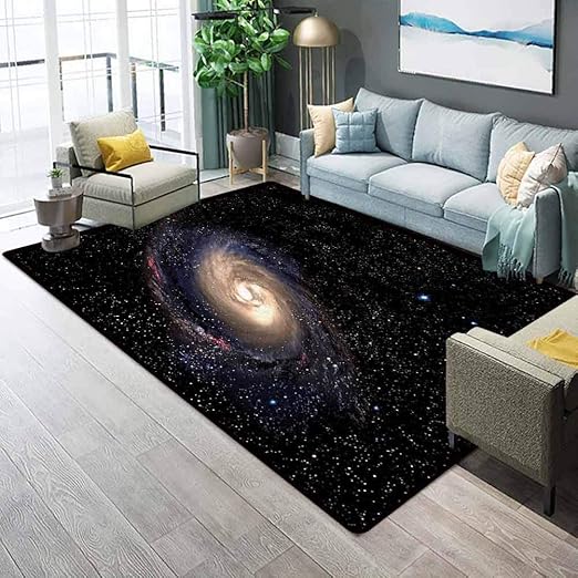 Amazon Com Galaxy Throw Rugs Bath Rugs Bath Rugs For Bathroom Spiral Universe In A Field Of Stars Astronomy Theme Deep Outer Space Print Marine Carpet For Trailer Bunks Black Beige Purple W6x