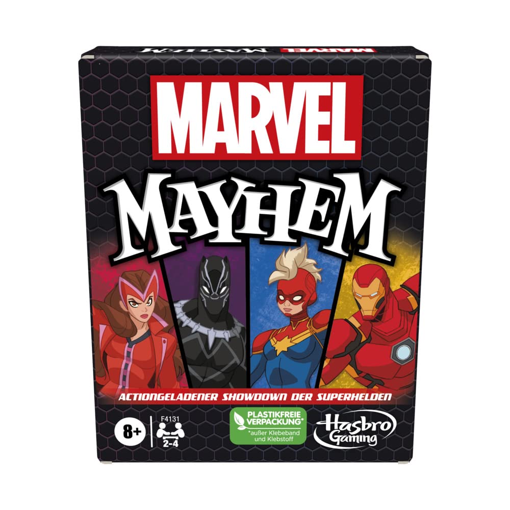 Hasbro Gaming Monopoly Marvel Mayhem Card Game with Marvel Superheroes, Family Game from 8 Years, Quick and Easy to Learn Game
