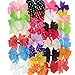 HABIBEE 30pcs Baby Girl Dot Bow Clips Girl's Headwear Kids Hair Accessories