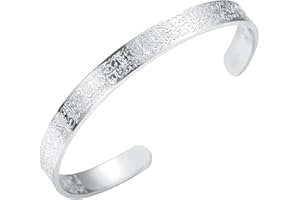 Qitian Islamic Jewelry Gifts for Women Allah Gold Bangles Bracelets Ayatul Kursi Arabic Cuff Bracelet for Women Men Islam Eid Ramadan New Year Gifts