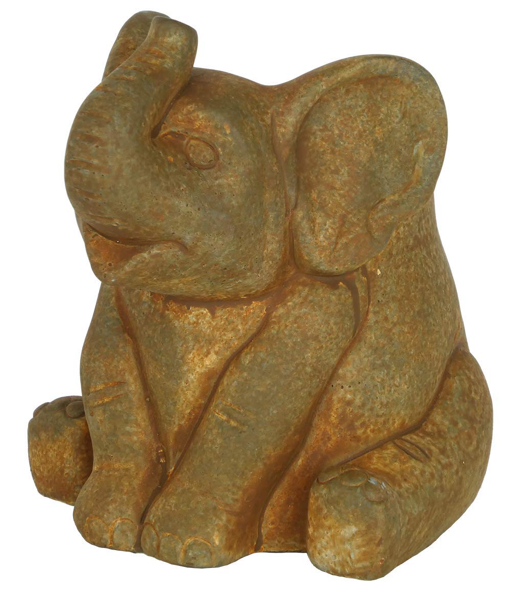 Classic Home and Garden 260004P-433 Elephant Planter, Small, Rust — image 1