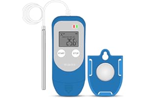 Aprvtio TE-03 ELT Temperature Data Logger, Ultra-Low Temperature Recorder -148°F~212°F, Auto PDF&CSV Reports with 34560 Readings for Hospitals, Blood Banks, Vaccine Storage