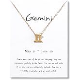 Silver Plated Zodiac Necklace for Women Jewelry Horoscope Sign Constellation Pendant Astrology Birthday Gifts Leo Jewelry with White Message Card