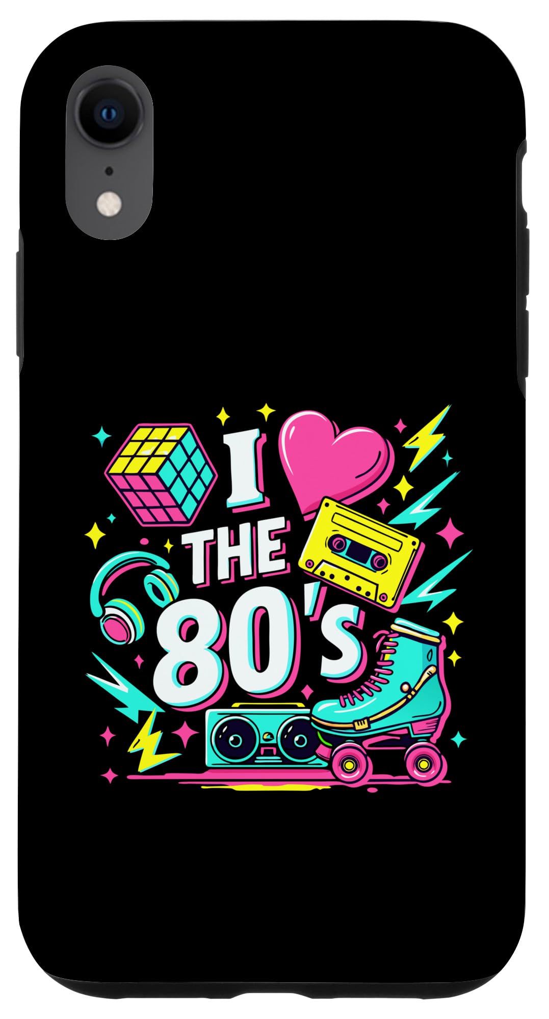 iPhone XR Vintage 80s Party Outfit Men Women Eighties I Love The 80s Case