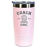 Promotion & Beyond Water Polo Coach Gifts for Men - Coach Gift for Women - Cheer Coaches Gifts - Water Polo Coaches Appreciation - Tumbler 20oz - Pink, Black Etching