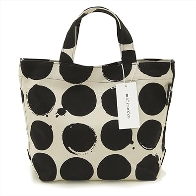 Amazon マリメッコ バッグ トートバッグ Marimekko Veronika Ruusuruoho 190 Offwhite Black 並行輸入品 Marimekko マリメッコ シューズ バッグ