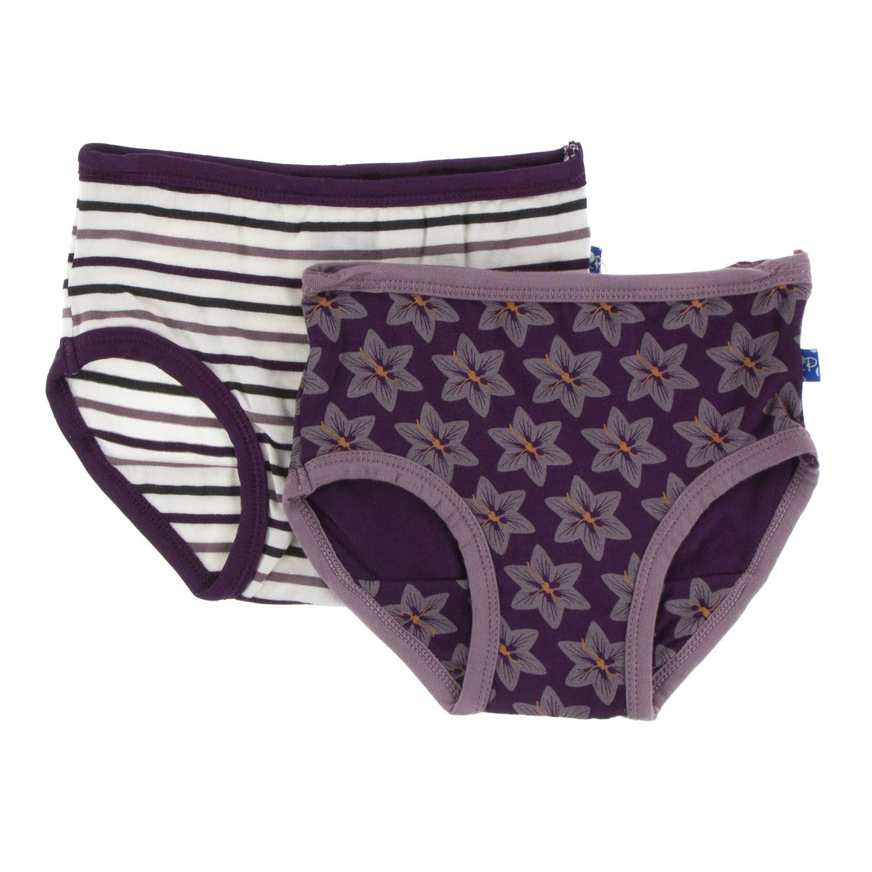 Kickee Pants Little Girls Underwear Set Wine Grapes Saffron And