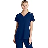 BARCO Skechers Vitality Aura Classic Fit Scrub Top for Women – 3-Pocket Classic V-Neck Top with 4-Way Stretch