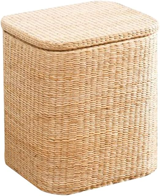 Qazxsw Quadratischer Aufbewahrungshocker/Rattan-Fußschemel, Home