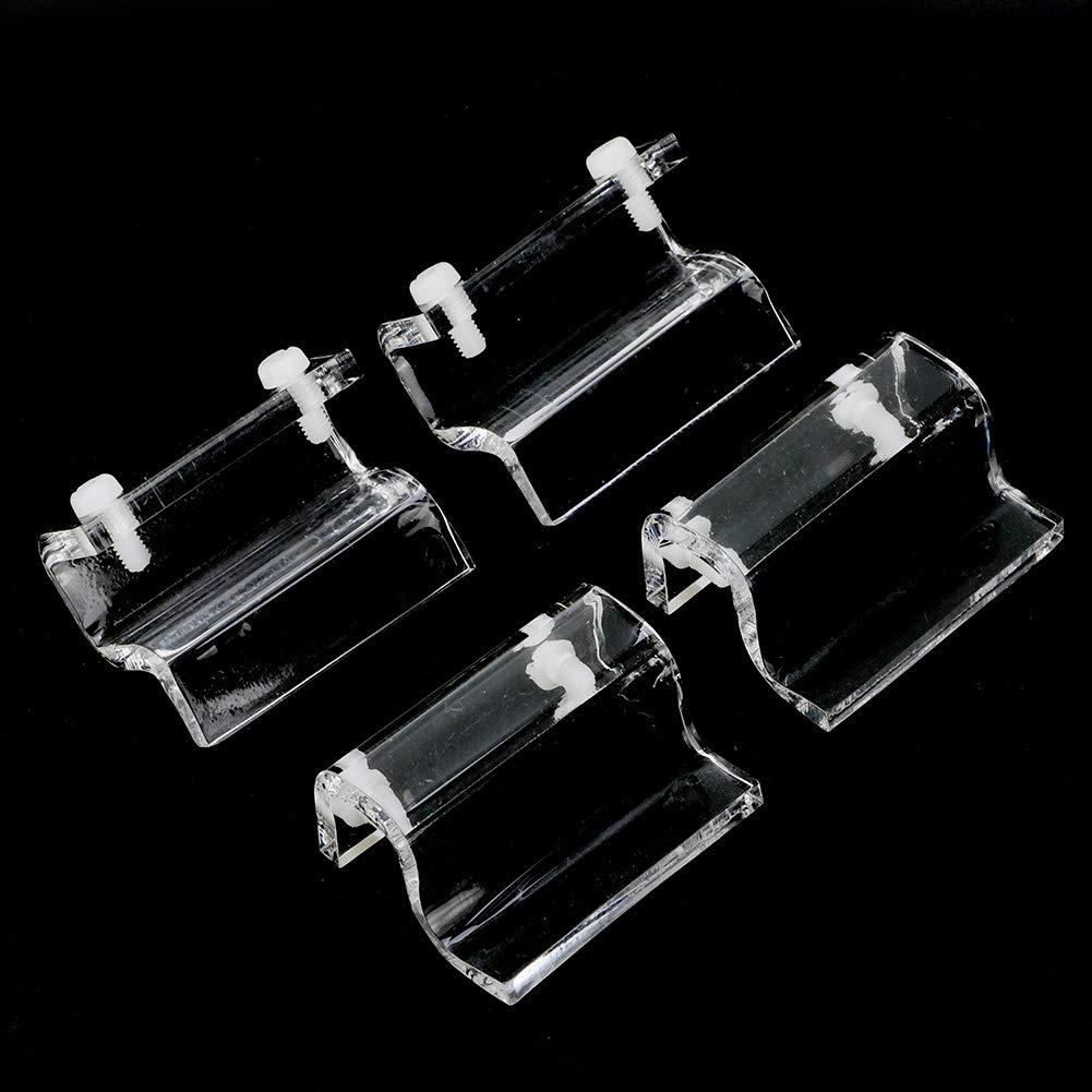 fish tank lidAquarium Glass Cover 4 Pcs Aquarium Cover Aquarium Glass Cover Clip Lid Clips for Rimless Aquariums Clear Color Glass Cover Clip Support Holder Support Holder, Rimless