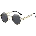 Dollger Steampunk Round Sunglasses Metal Frame Circle Shades